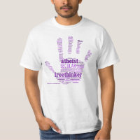 Freethinker/camisa ateu da mão