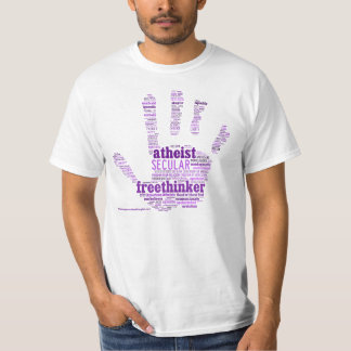 Camiseta Freethinker/camisa ateu da mão