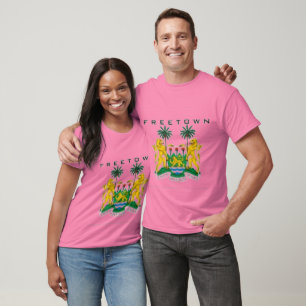 CAMISETA FREETOWN, MAPA (DO SIERRA LEONE), T-SHIRT E ETC.
