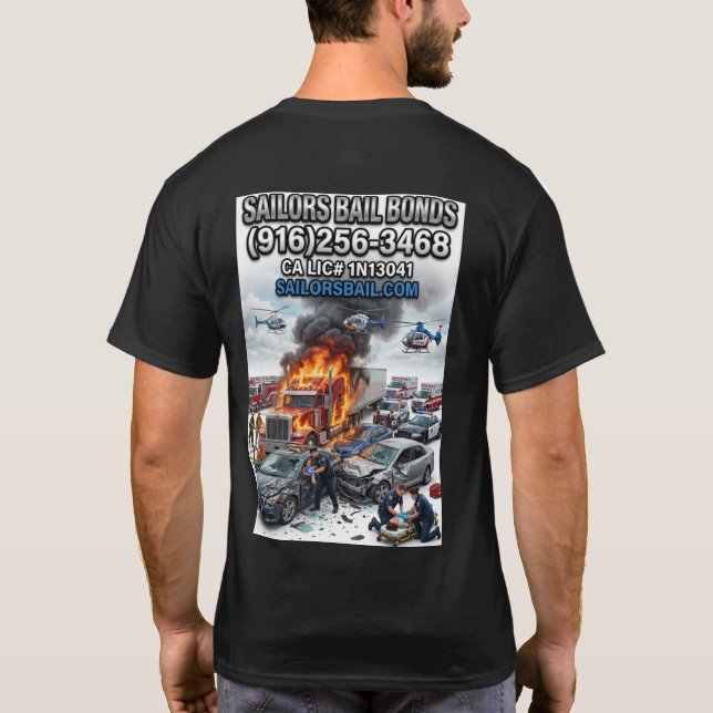 Camiseta Freeway Pile Up T-Shirt Design (Verso)