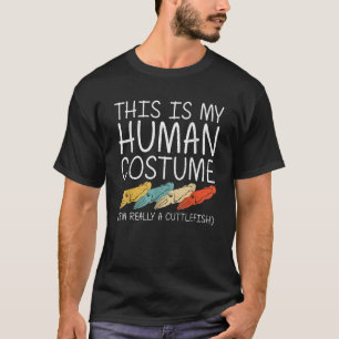 Camiseta Freguiça de Cuttlefish Halloween Moluscos Fácil D