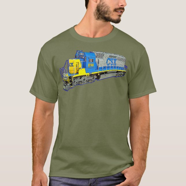 Camiseta Freight Train CSX Engine Premium (Frente)