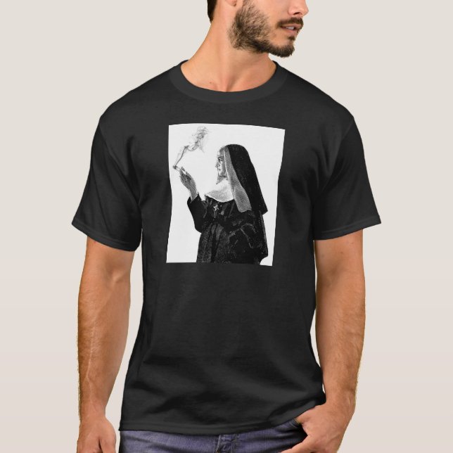 Camiseta Freira de fumo impertinente (Frente)
