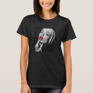 Camiseta freira rebelde com batom, freira rebelde