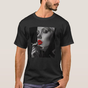 Camiseta freira rebelde com batom, freira rebelde