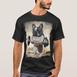 Camiseta French Bull Dog Muscle Training Weightlifting