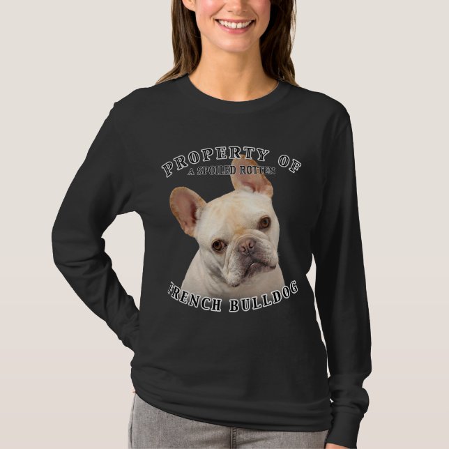 Camiseta French Bulldog 3 Cream Property Of T-Shirt (Frente)