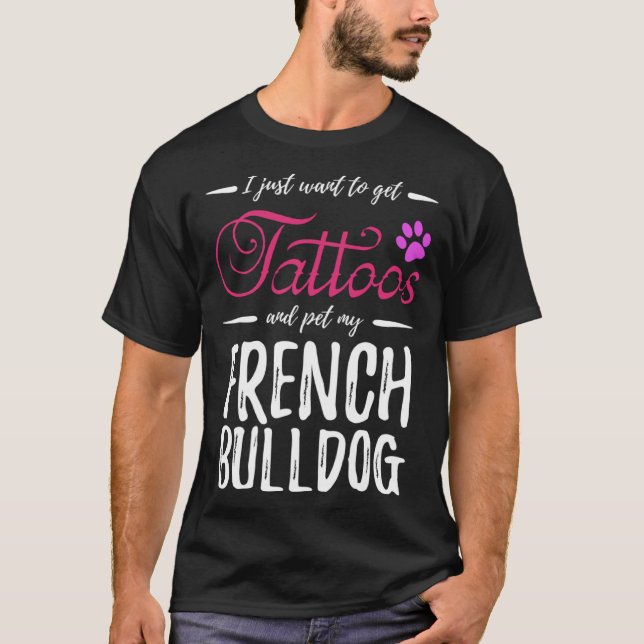 Camiseta French Bulldog Dog  Tattoo  Dog Mom (Frente)
