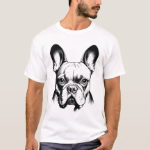 French Bulldog Frenchie Pencil Sketch Art