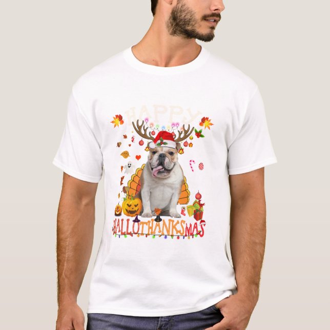 Camiseta French Bulldog Halloween Christmas (Frente)