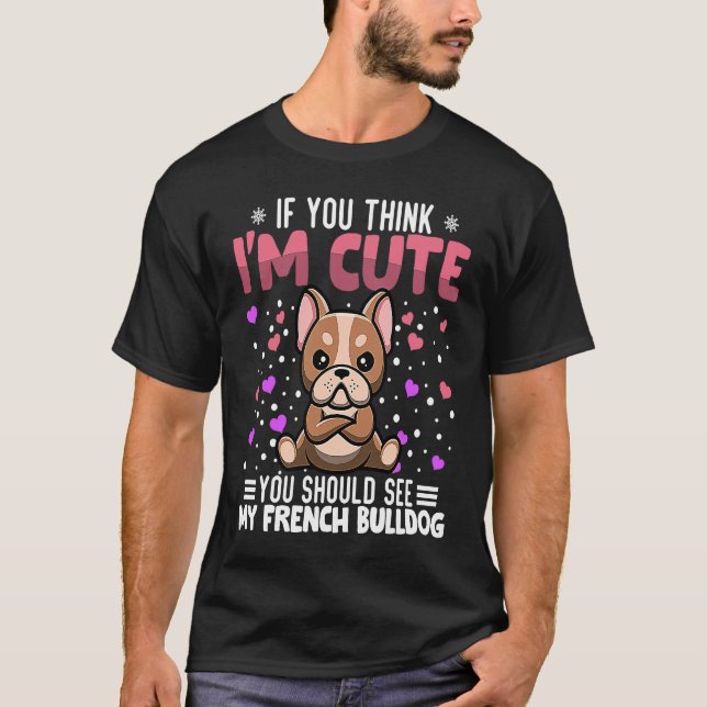 Camiseta French Bulldog Heart Valentine's Day Animal For Wo (Frente)