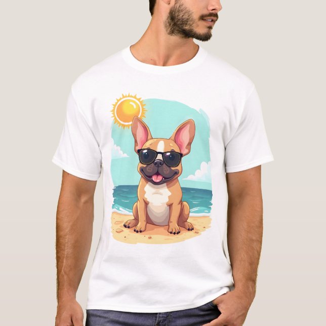 Camiseta French Bulldog on Vacation (Frente)
