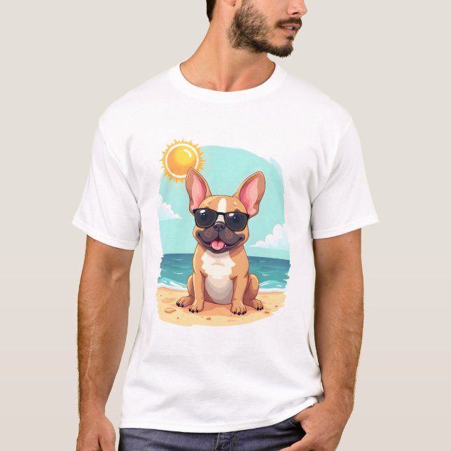 Camiseta French Bulldog on Vacation (Frente)