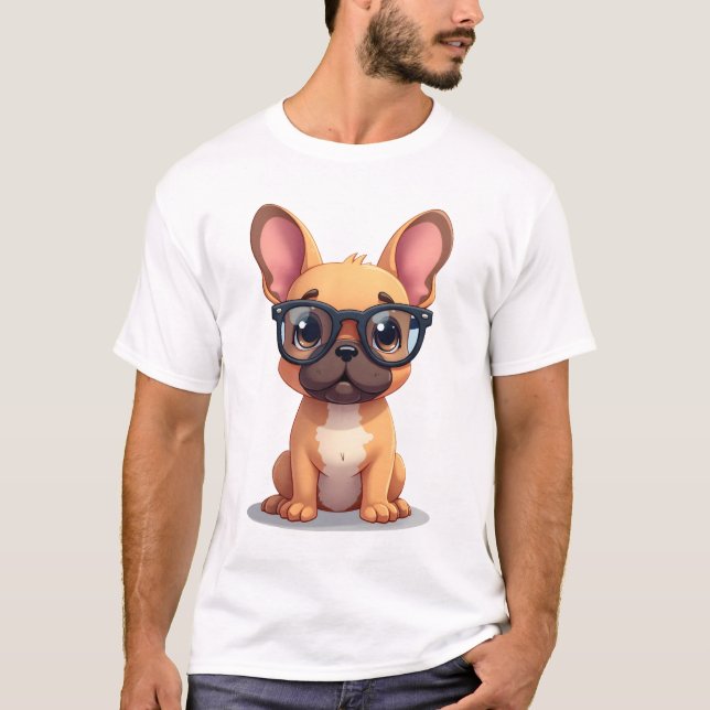 Camiseta French Bulldog Wearing Glasses Copy (Frente)