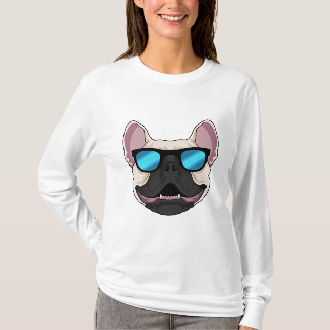 Camiseta French Bulldog with Sunglasses (Frente)
