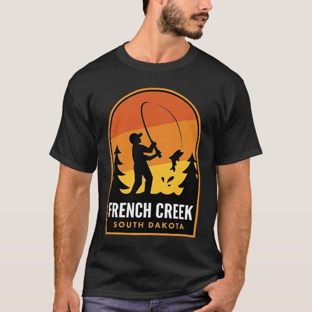 Camiseta French Creek South Dakota Fishing (Frente)