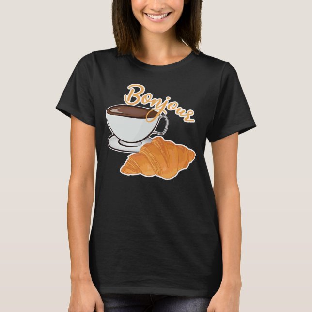 Camiseta French Croissant France  French Flag Francophile (Frente)