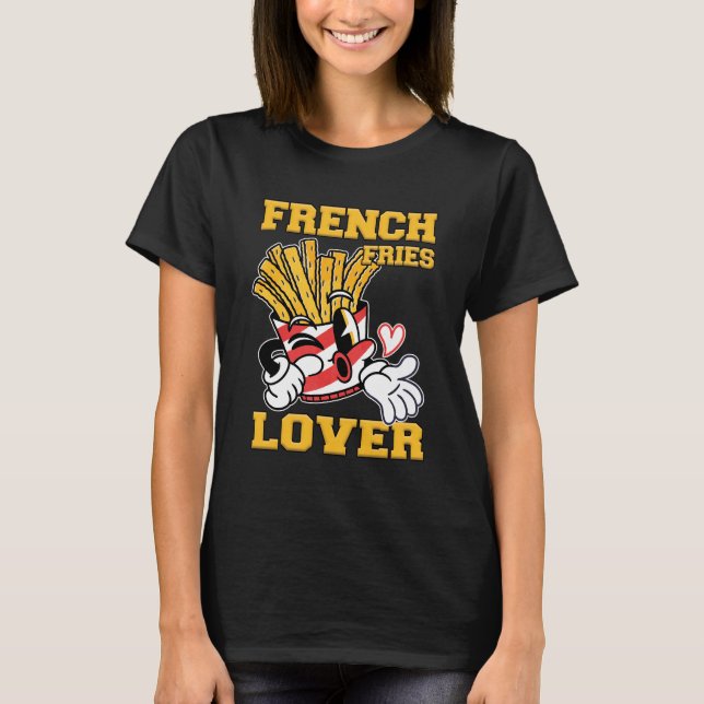 Camiseta French Fries Lover Women Black (Frente)
