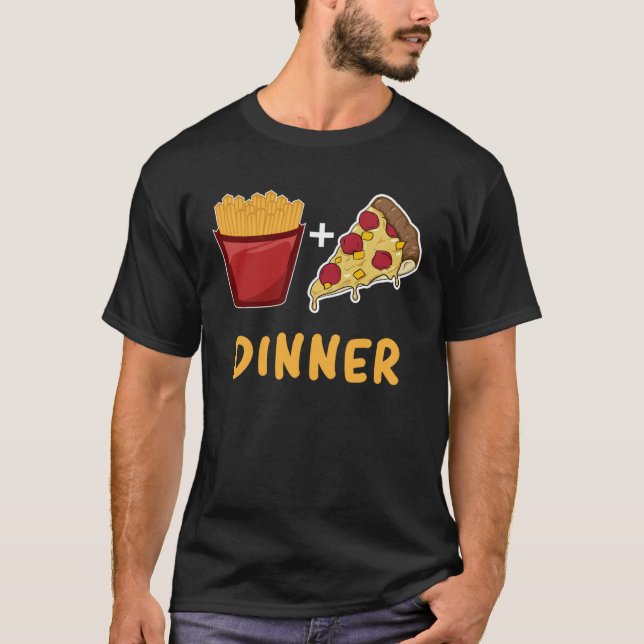 Camiseta French Fry And Pizza Dinner (Frente)