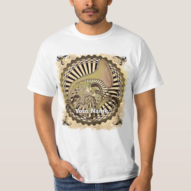 Camiseta French Horn Swirls  (Frente)