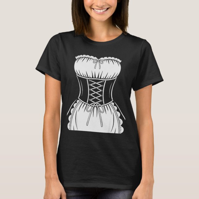 Camiseta French Maid Shirt Adult Men Women Anime Cosplay Co (Frente)