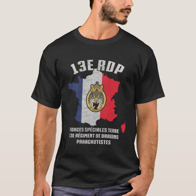 Camiseta French Special Force RDP Parachute Dragoon Regimen (Frente)