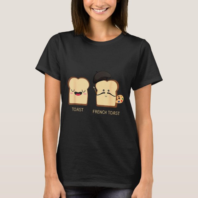Camiseta French Toast Funny Pun Novelty  (Frente)