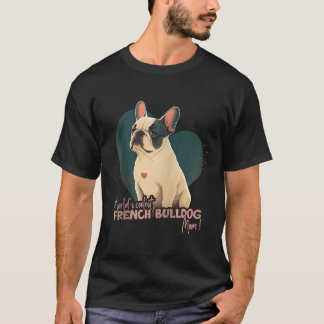 Camiseta Frenchbuldog com decoração cardíaca frenética Dogm