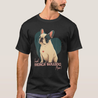 Camiseta Frenchbuldog com decoração cardíaca frenética Dogm