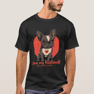 Camiseta Frenchbulldog with Heartdecoration Valentinesday