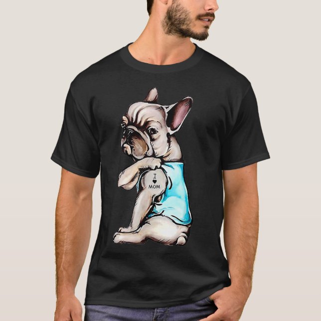 Camiseta Frenchie ama mamãe (Frente)