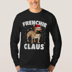 Camiseta Frenchie Claus Cute French Buldogue Lover Natal