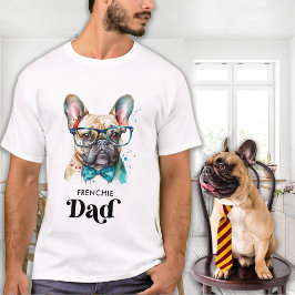 Camiseta Frenchie Dog PAI Personalizado Retro Buldogue Fran
