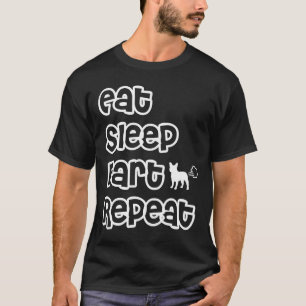 Camiseta Frenchie Eat Sleep Fart Repeat