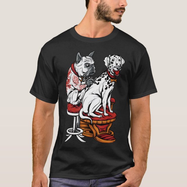 Camiseta Frenchie Frenchie Pug Dalmatic French Buldol T (Frente)