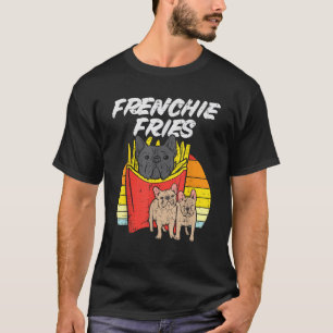 Camiseta Frenchie Fries Engraçado Buldogue Francês Pet Dog 