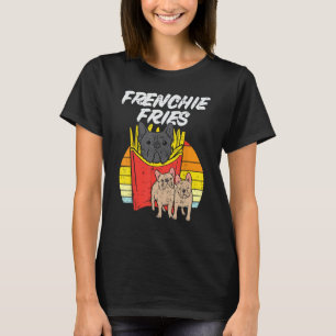 Camiseta Frenchie Fries Engraçado Buldogue Francês Pet Dog