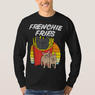 Camiseta Frenchie Fries Engraçado Buldogue Francês Pet Dog 