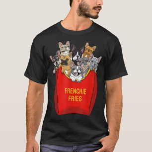 Camiseta Frenchie Fries francês Buldogue Cachorro Mãe Cacho