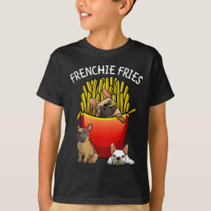 Camiseta Frenchie Fries Francês Buldogue Homens Mulheres Cr