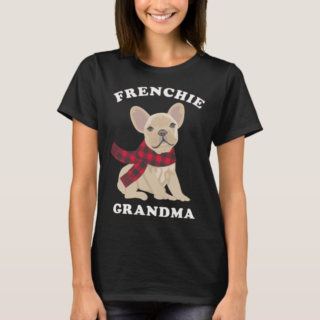 Camiseta Frenchie Grandma  French Bulldog Xmas Family Match (Frente)