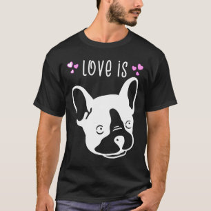 Camiseta Frenchie Love é francês Bulldog bonito
