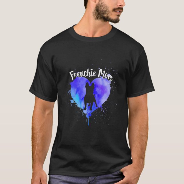 Camiseta Frenchie Mãe Cachorro Francês Cachorro Mamãe Engra (Frente)