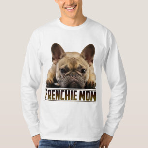 Camiseta Frenchie Mãe Dia de as mães para a mãe do Buldogue