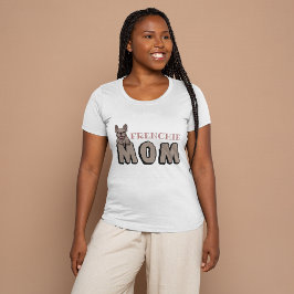 Camiseta Frenchie Mãe Francês Bulldog Lover Brown