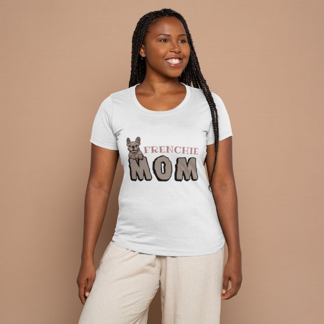Camiseta Frenchie Mãe Francês Bulldog Lover Brown (Criador carregado)