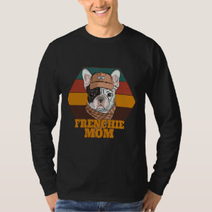Camiseta Frenchie Mãe Retro Vintage afligiu o cão dos 70 an