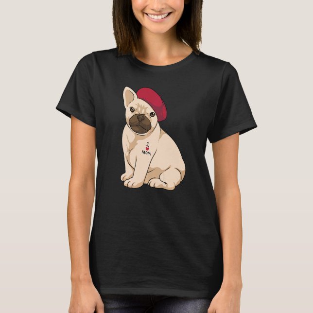 Camiseta frenchie mama french bulldog mom cute for women (Frente)