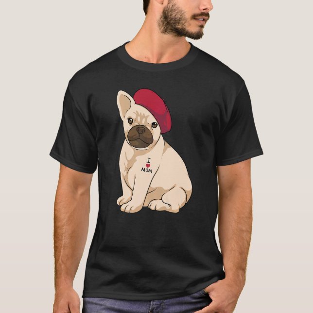 Camiseta frenchie mama french bulldog mom cute for women (Frente)