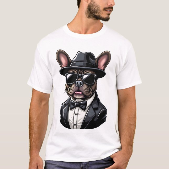 Camiseta Frenchie O Gângster (Frente)